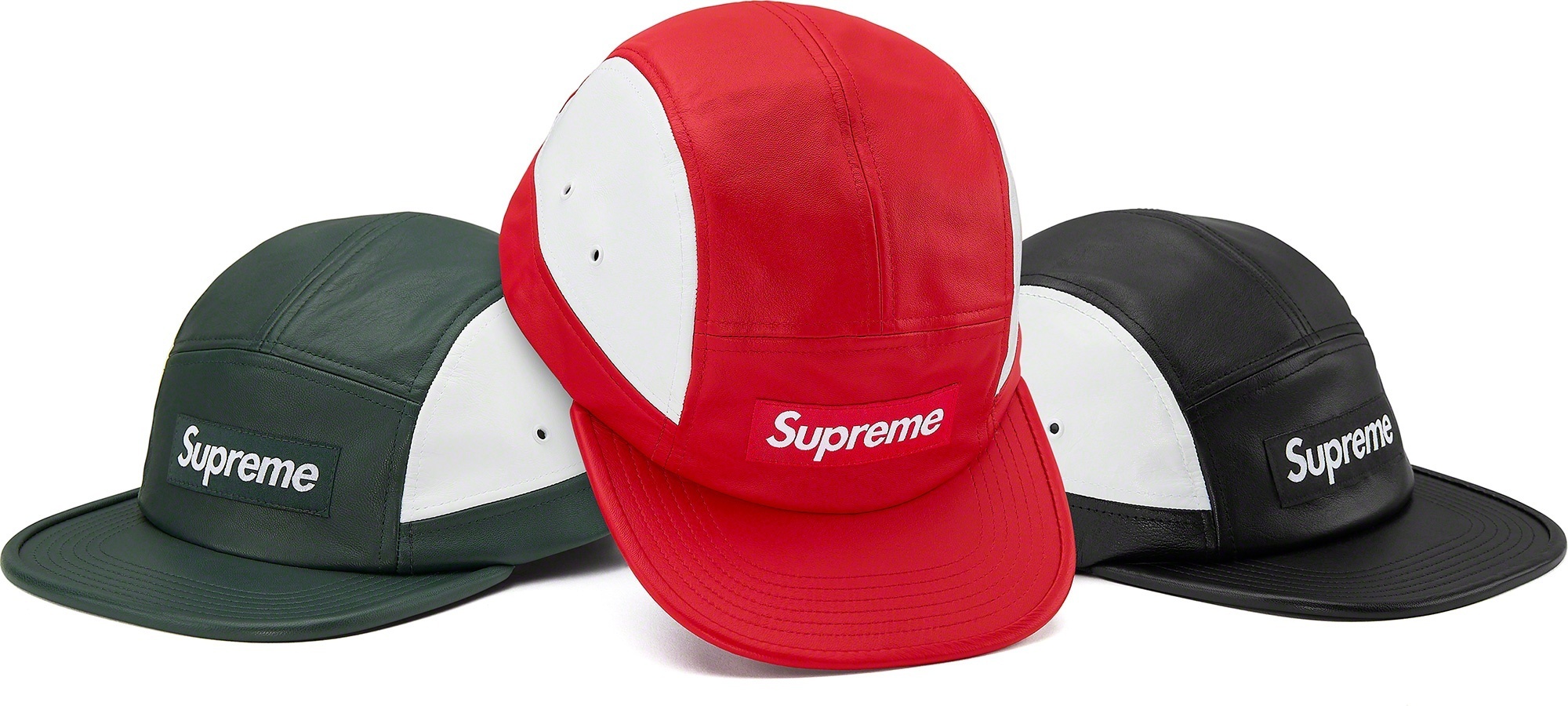 2-Tone Leather Camp Cap